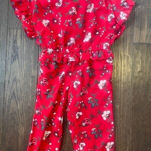 GUC Floral Red Kids Romper